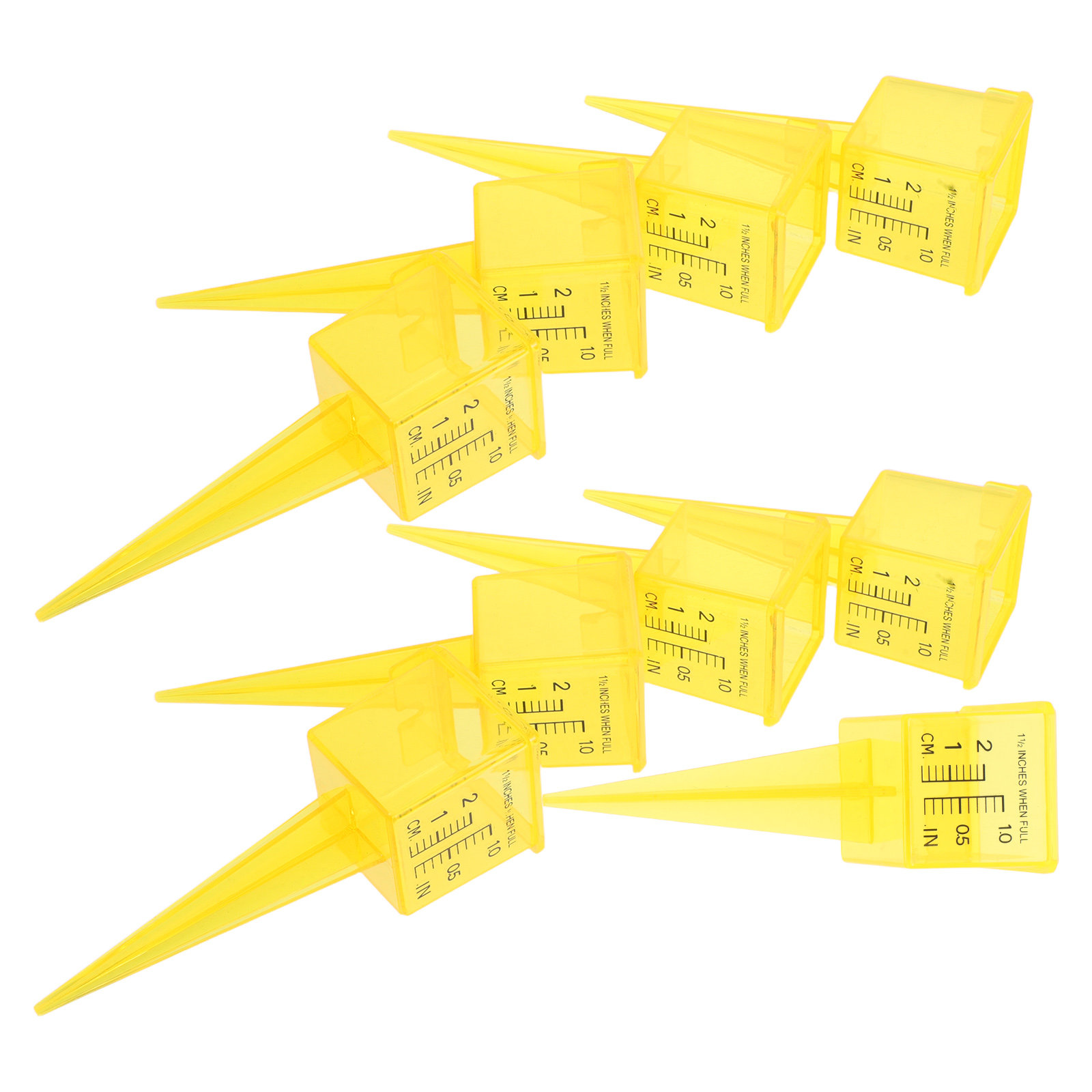 Gardening Tools Plastic - 9 Stück Outdoor-Regenmesser 1,5-Zoll Kunststoff-Regenmessgerät für