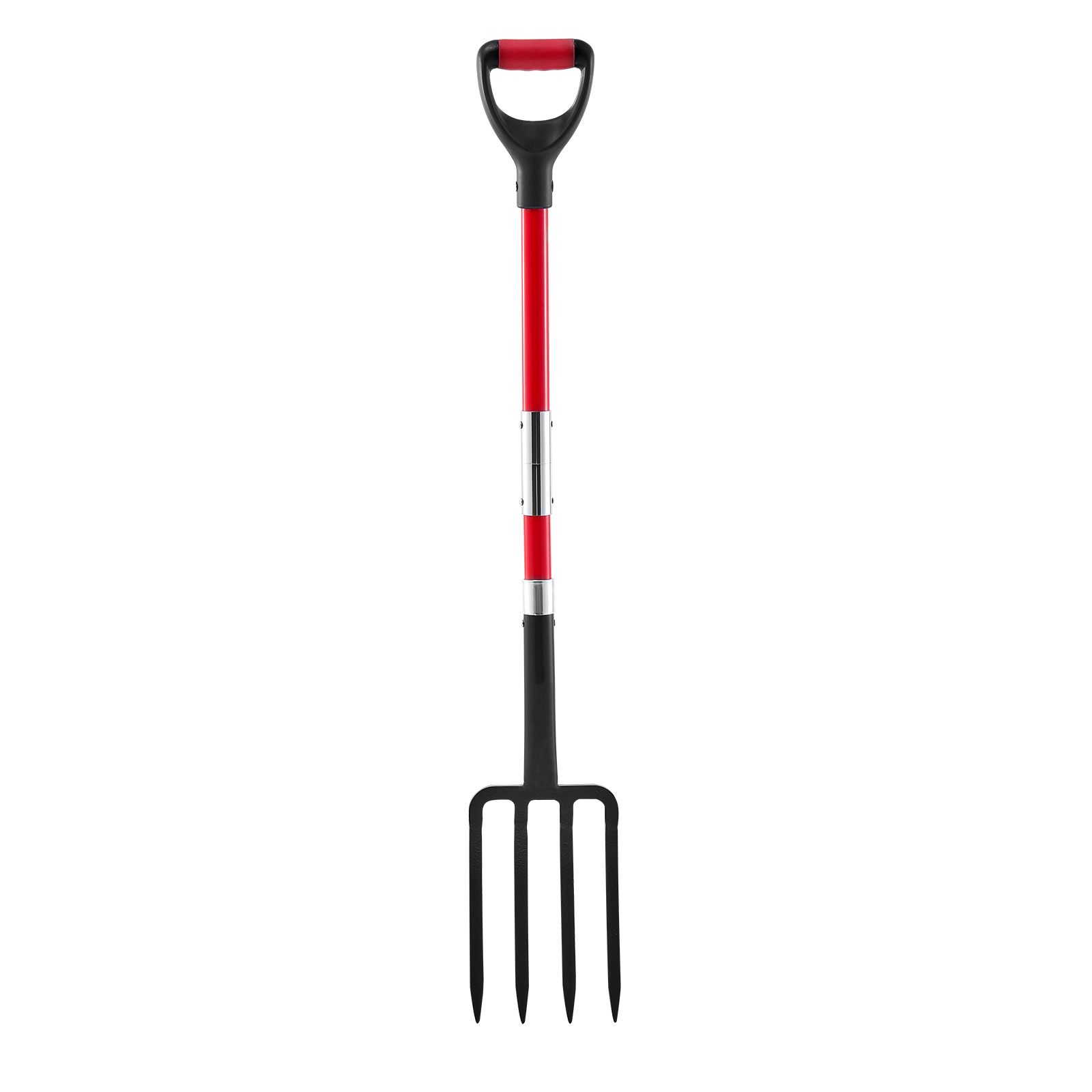 Spade Digging Fork - Gartenfurcht, 4-Zinken-Gartenfurcht mit Fiberglasgriff, 45 Zoll