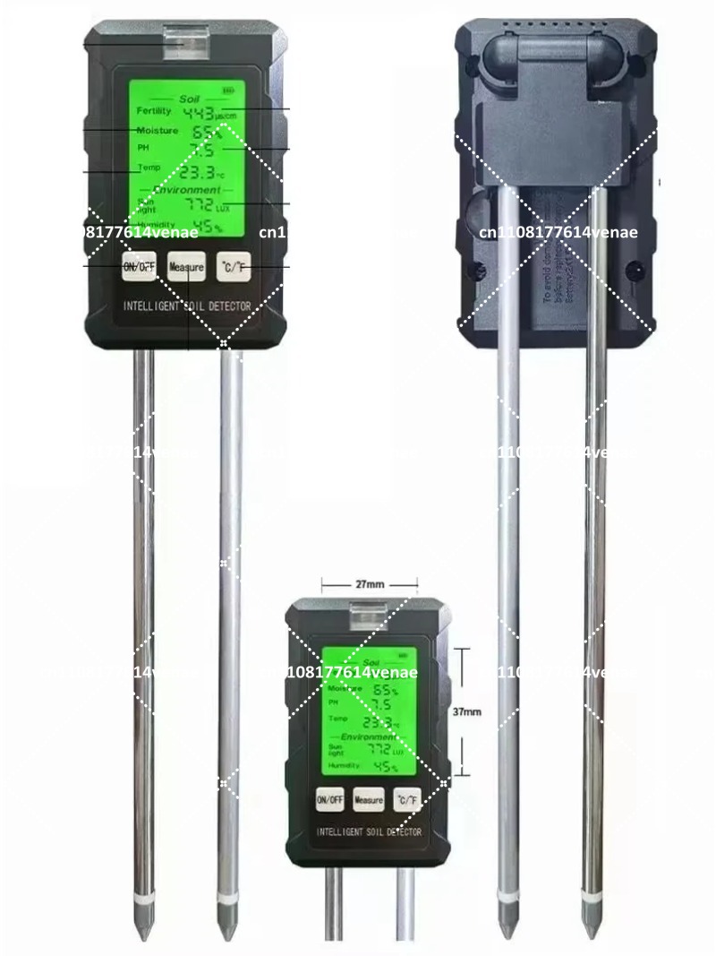 Soil Ph Meter - 6-in-1 Bodentest-Kit, pH-Wert, Feuchtigkeits-, Temperatur-, Fruchtbarkeits-