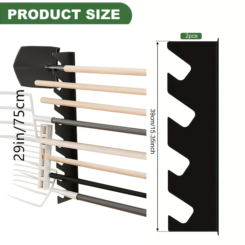 Gardening Tools Shovel - Robuster Metall-Gartenwerkzeughalter mit Schaufel- und Rechen-Aufbewahrung,