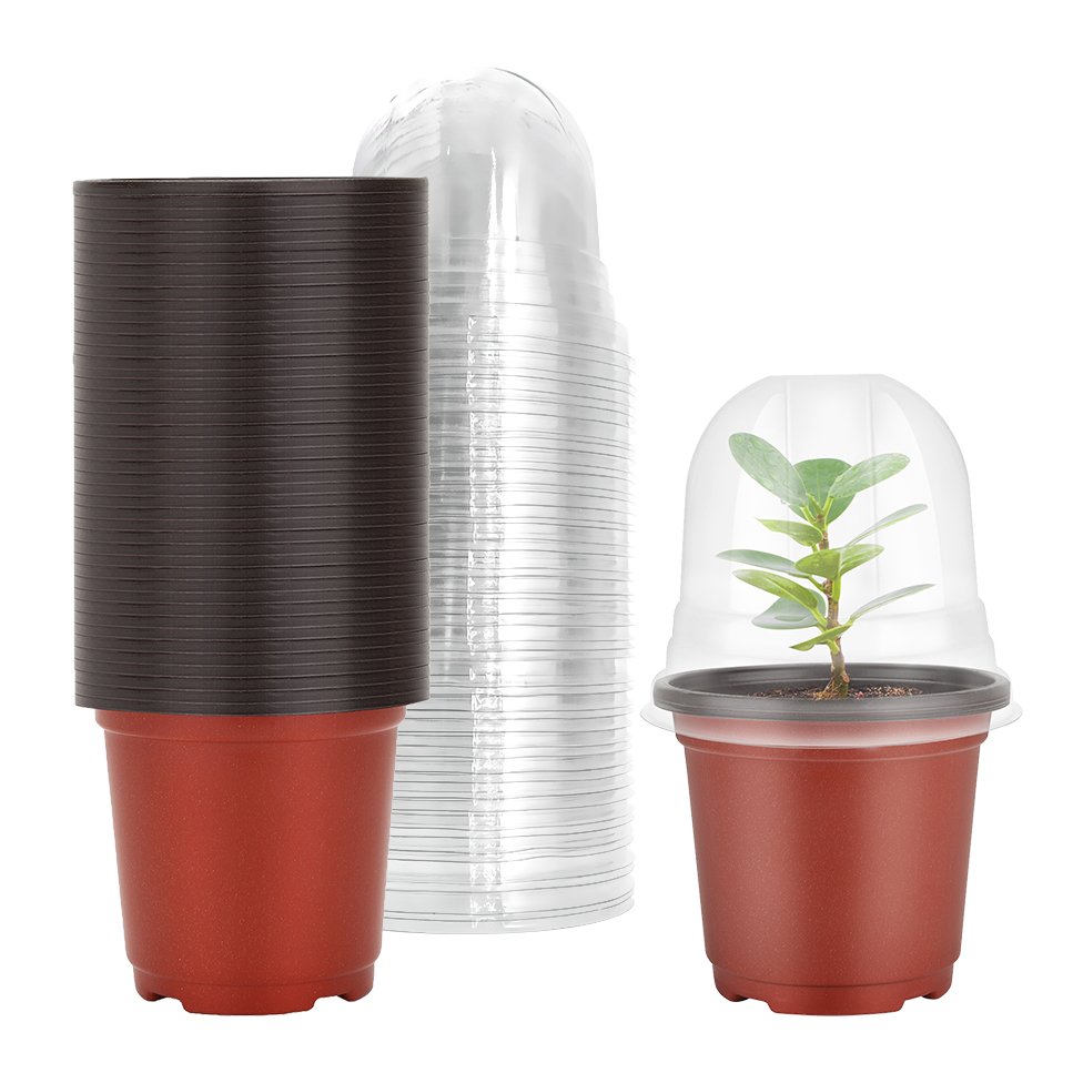 Seed Starter Trays - Pflanzliche Kindergartentöpfe mit Luftfeuchtigkeitskuppeln, 40 Sets,
