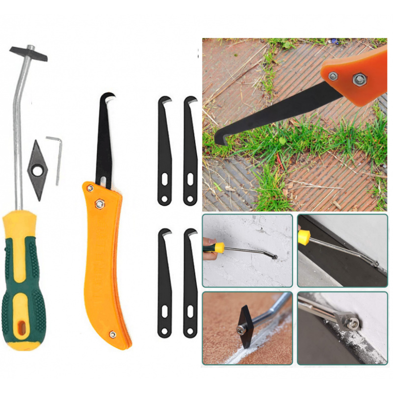 Gardening Tools Bundle - 8 Satz Unkrauthaken und Fugenmörtel-Werkzeuge, Garten-Unkraut-Reinigungswerkzeuge,