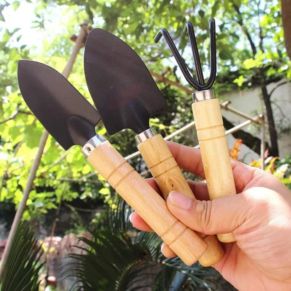 Gardening Tools Bundle - 3-teiliges Mini-Gartenwerkzeug-Set, Kleine Größe für Zimmerpflanzenpflege,
