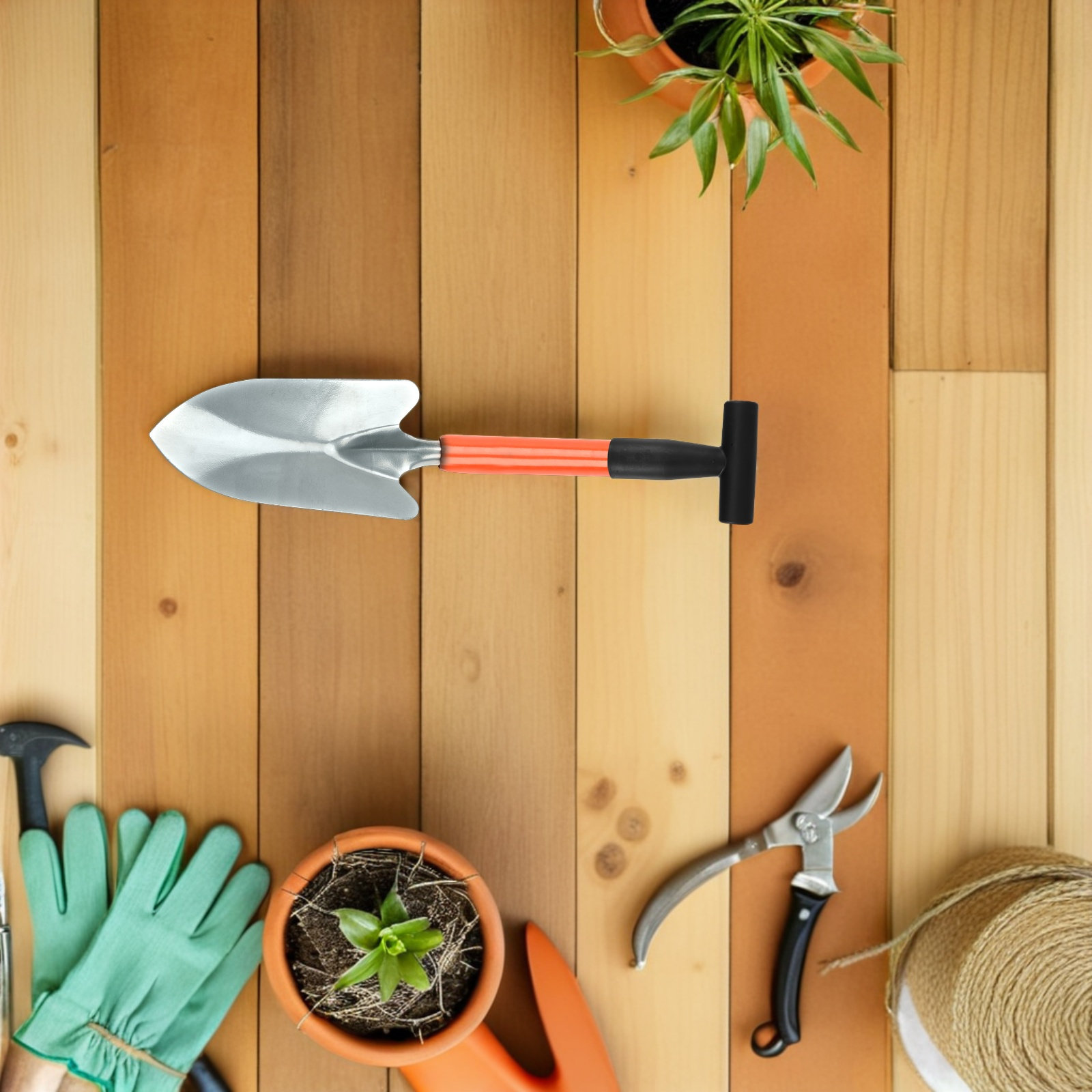 Spade Digging Fork - 3-teiliger T-Griff-Ersatz für robuste Schaufeln, Gartenspaten,