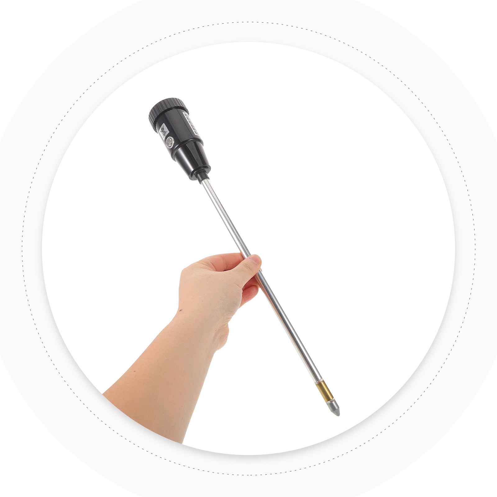 Soil Ph Meter - Bodenfeuchtemessgerät mit PH-Test, 12-Zoll-Sonde, Doppelsensor, Tragbares