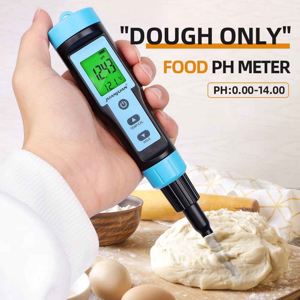 Soil Ph Meter - Lebensmittel-pH-Meter mit Edelstahls onde Hochpräziser Temperatur-pH-Tester