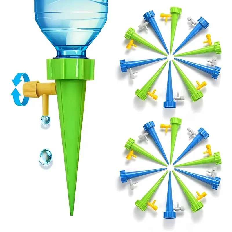 Greenhouse Mini Indoor - 32/64-teiliges Automatisch Einstellbares Tropf-Spike-Bewässerungssystem für Wasserflaschen,