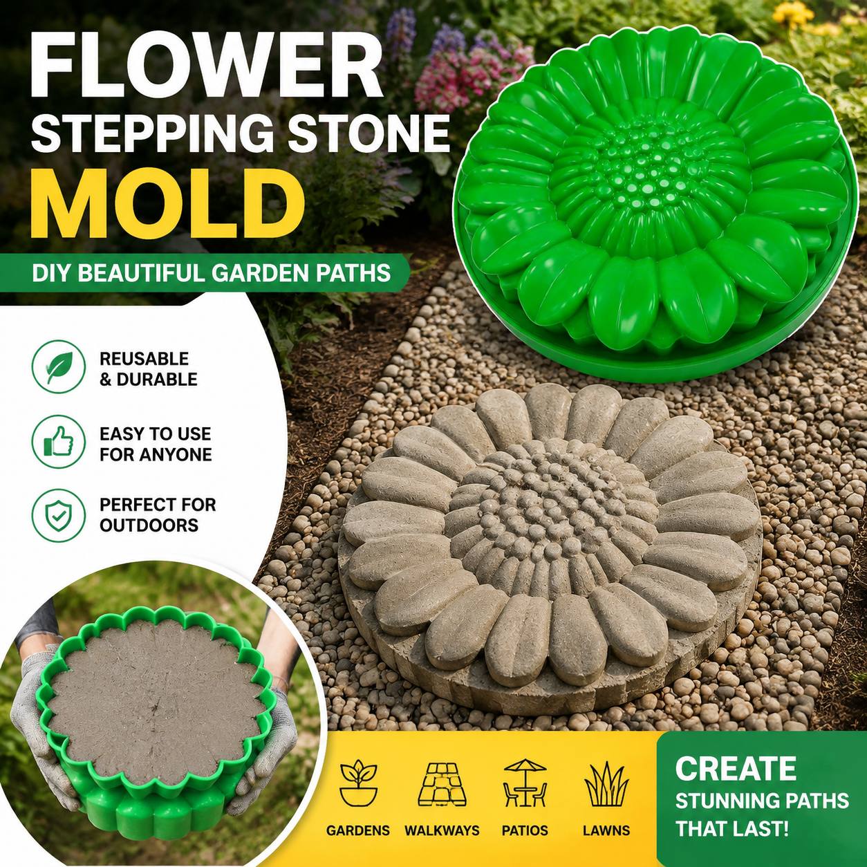 Sonnenblumen-Terrassenstein-Fo – Gardening Tools Bundle Bewertung und Preis