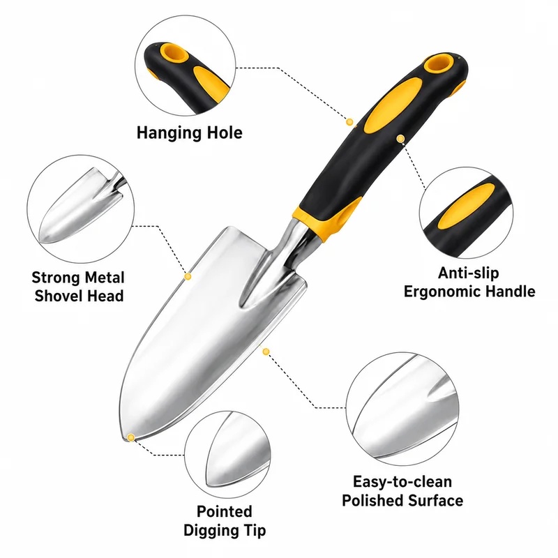 Edelstahl-Gartenschaufel mit R – Garden Hand Trowel Bewertung und Preis