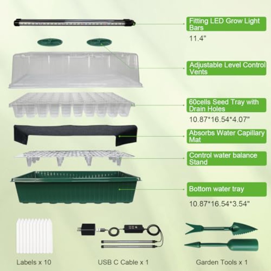 Anzuchtschale mit Wachstumsbel – Seed Starter Trays Bewertung und Preis