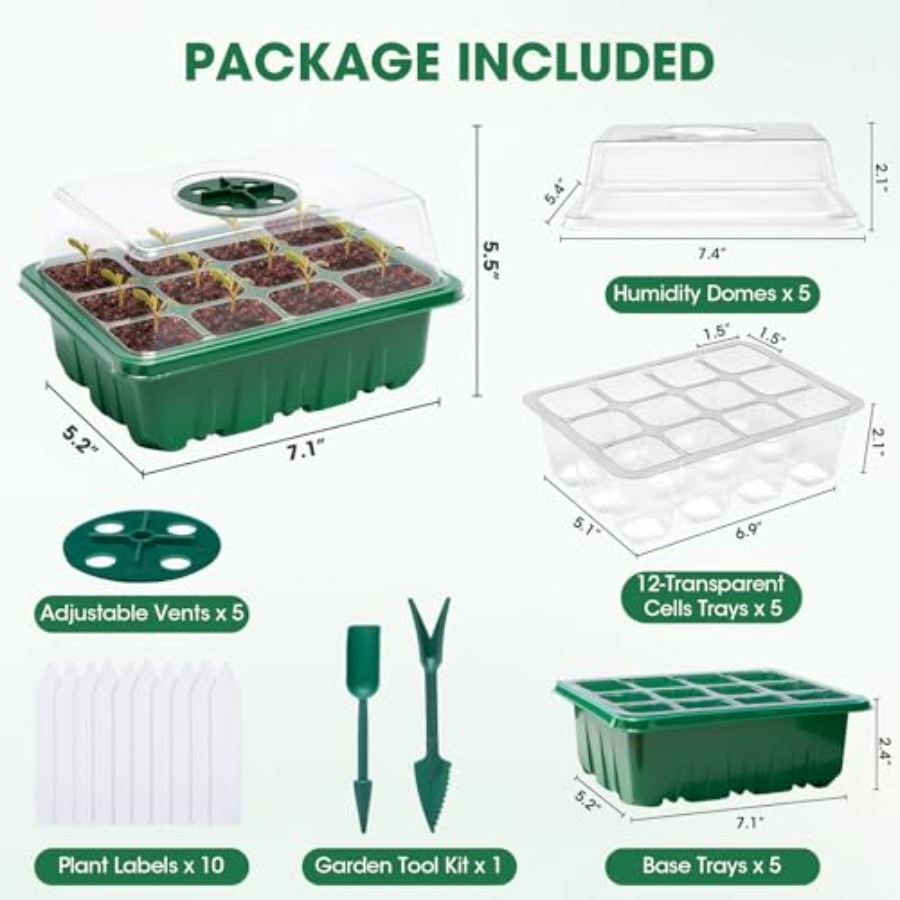 5er-Pack Anzuchtschalen mit Fe – Greenhouse Mini Indoor Bewertung und Preis