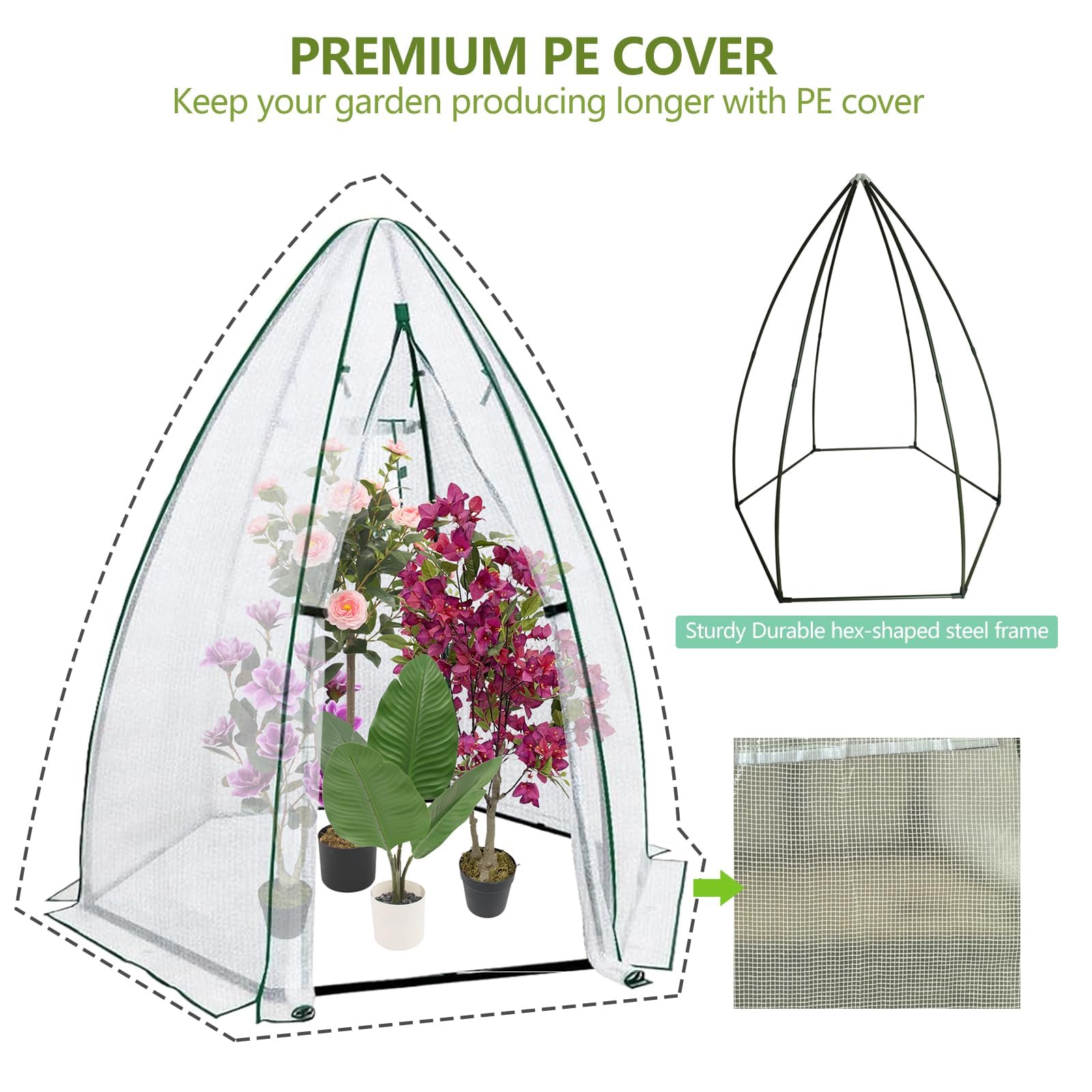 54x54x71 Mini-Sechseck-Gewächs – Greenhouse Mini Indoor Bewertung und Preis